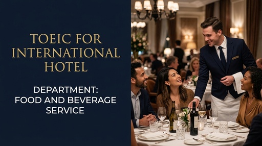 TOEIC FOR INTERNATIONAL HOTEL, DEPARTMENT: FOOD AND BEVERAGE SERVICE